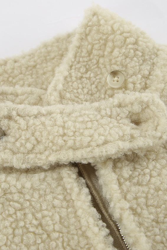 Luxury Casual Sherpa Coat with Stand Collar for Ultimate Comfort