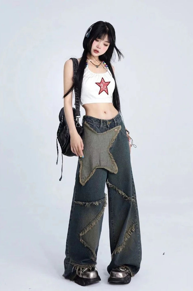 Vintage Star Wide Leg Jeans