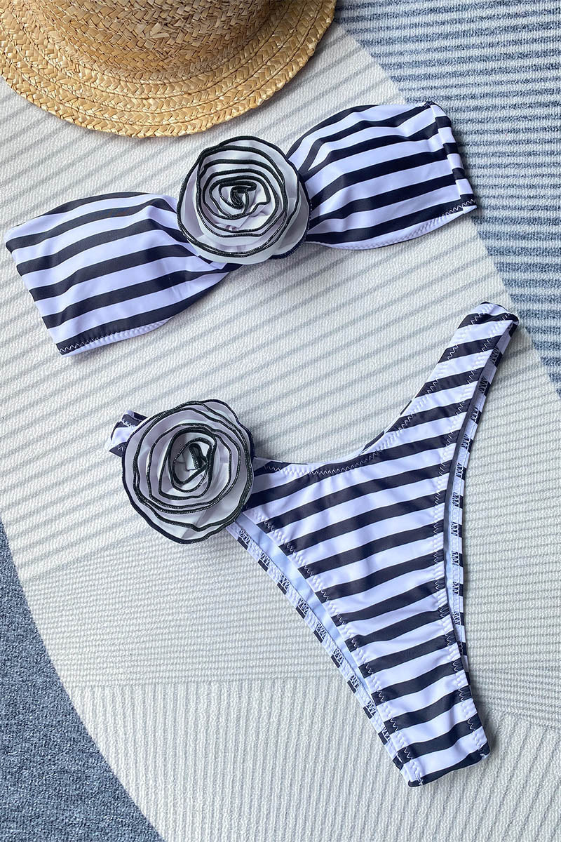 Three-dimensional flower split women's swimsuit - Fashionpara