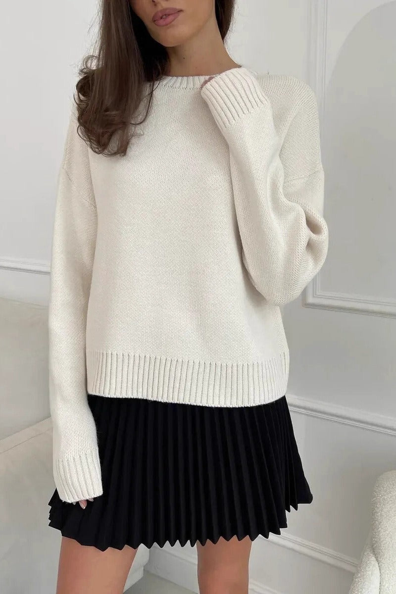 Loose Basic Knit Pullover Sweater 22