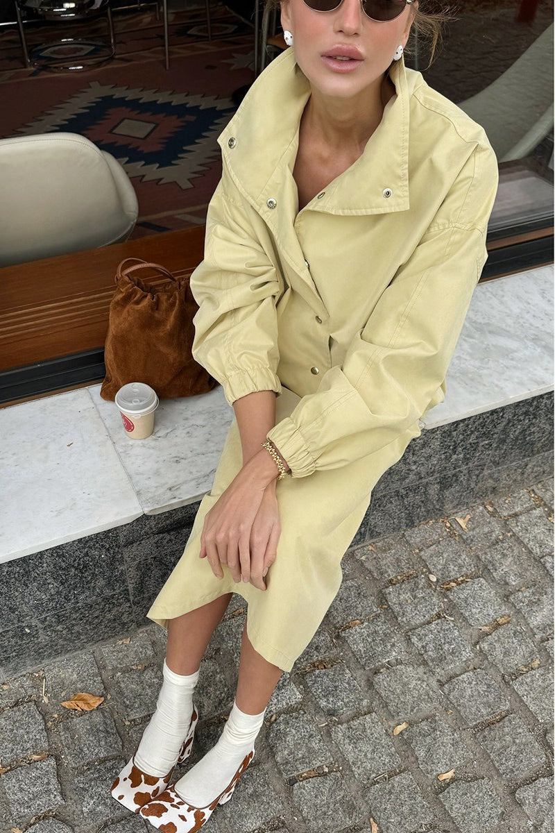 Utility Trench Jacket Midi Skirt Set