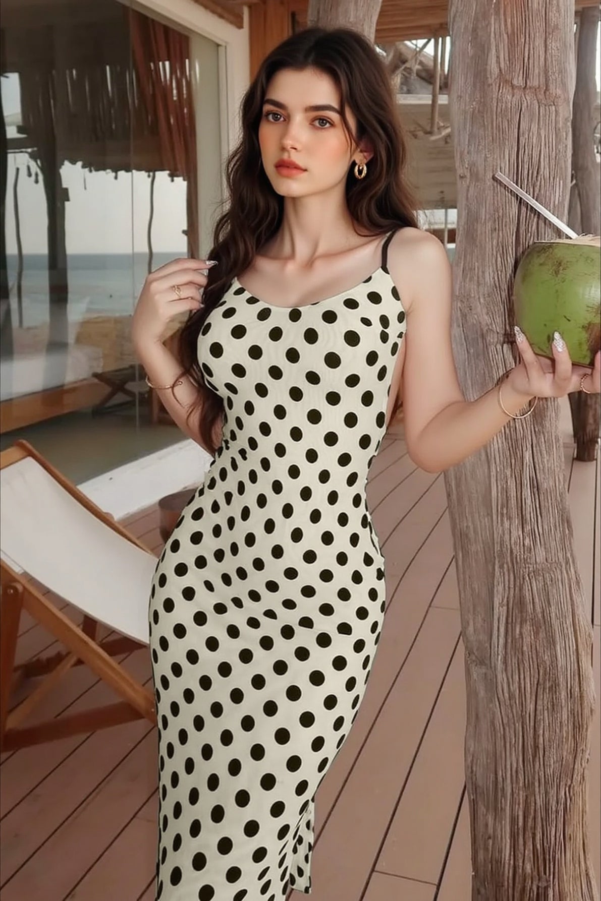 Vintage Washed Backless Dress