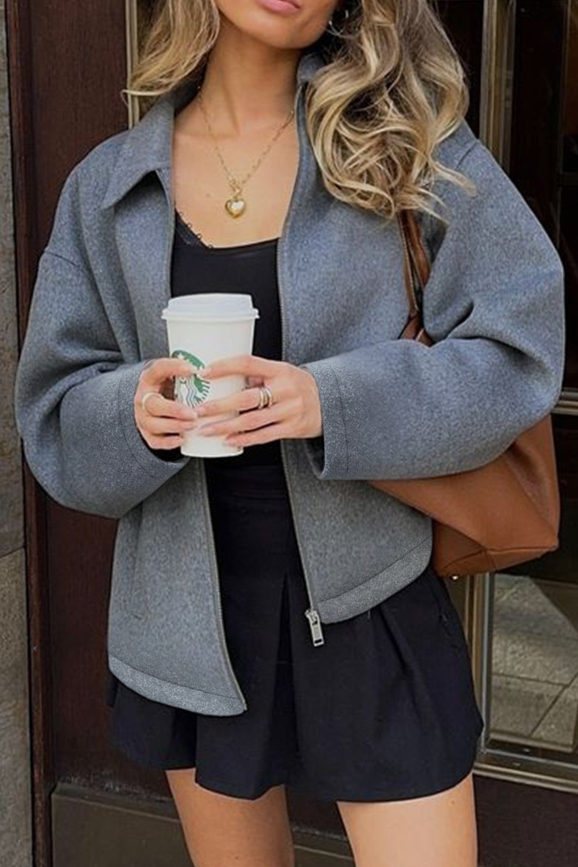 Casual Solid Color Long Sleeve Coat - Fashionpara