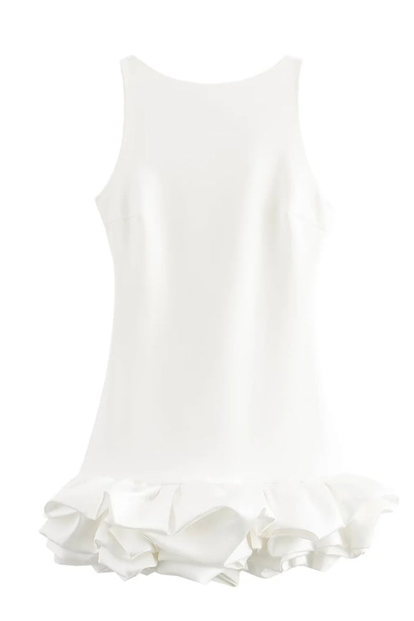 Lace Long Sleeve Halter Neck A-Line Midi Dress - View 11
