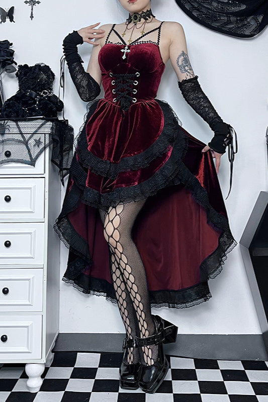 Fitted Train Gothic Dress