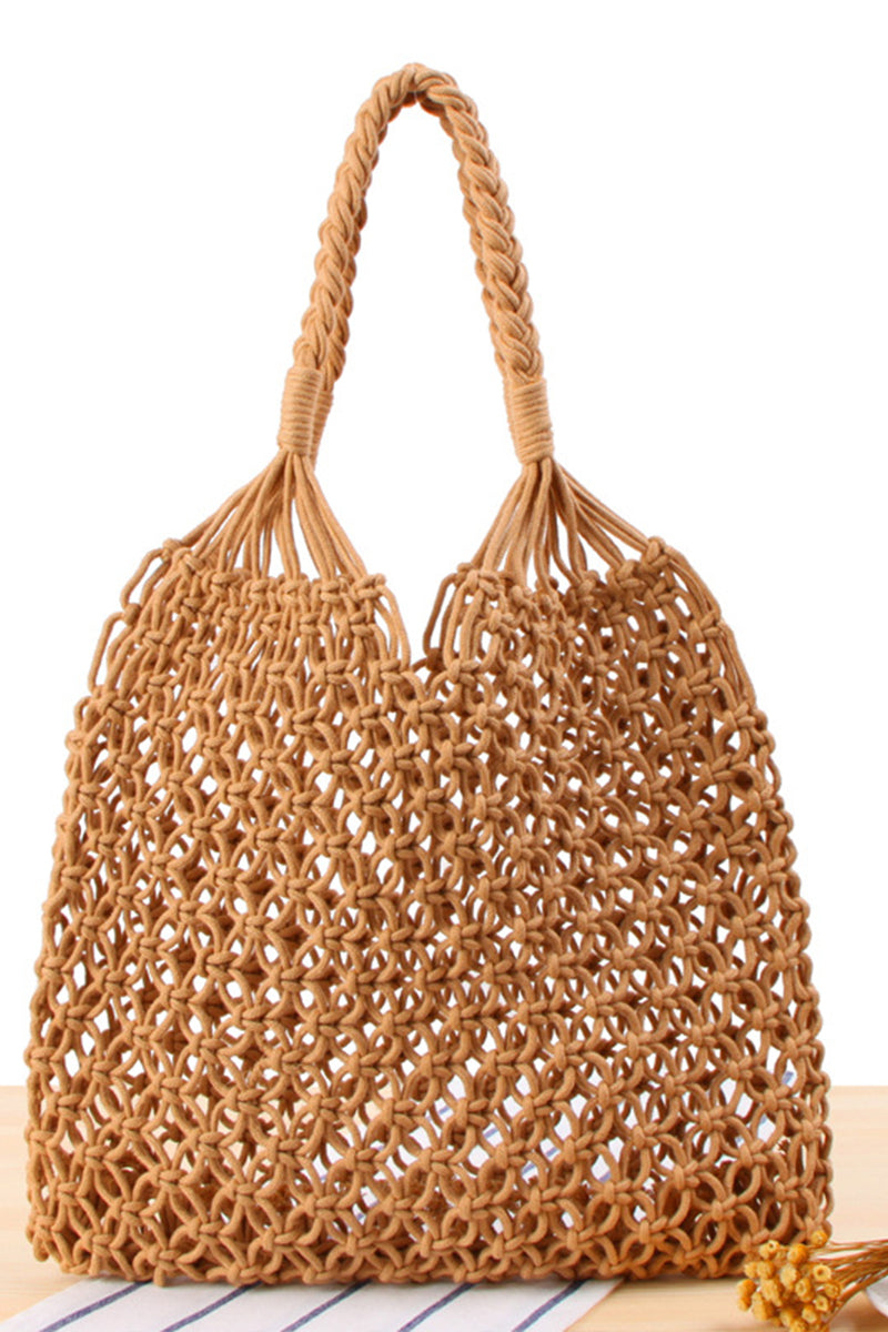 Beach Woven Straw Shopper Bag - Fashionpara