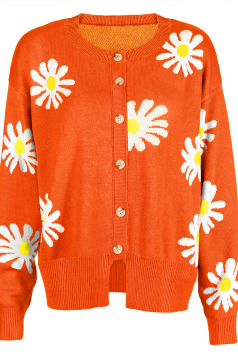 Lovely Daisy Embroidery Cardigan  Fashionpara