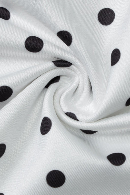 Sexy Polka Dot Backless Halter Crop Top - Fashionpara