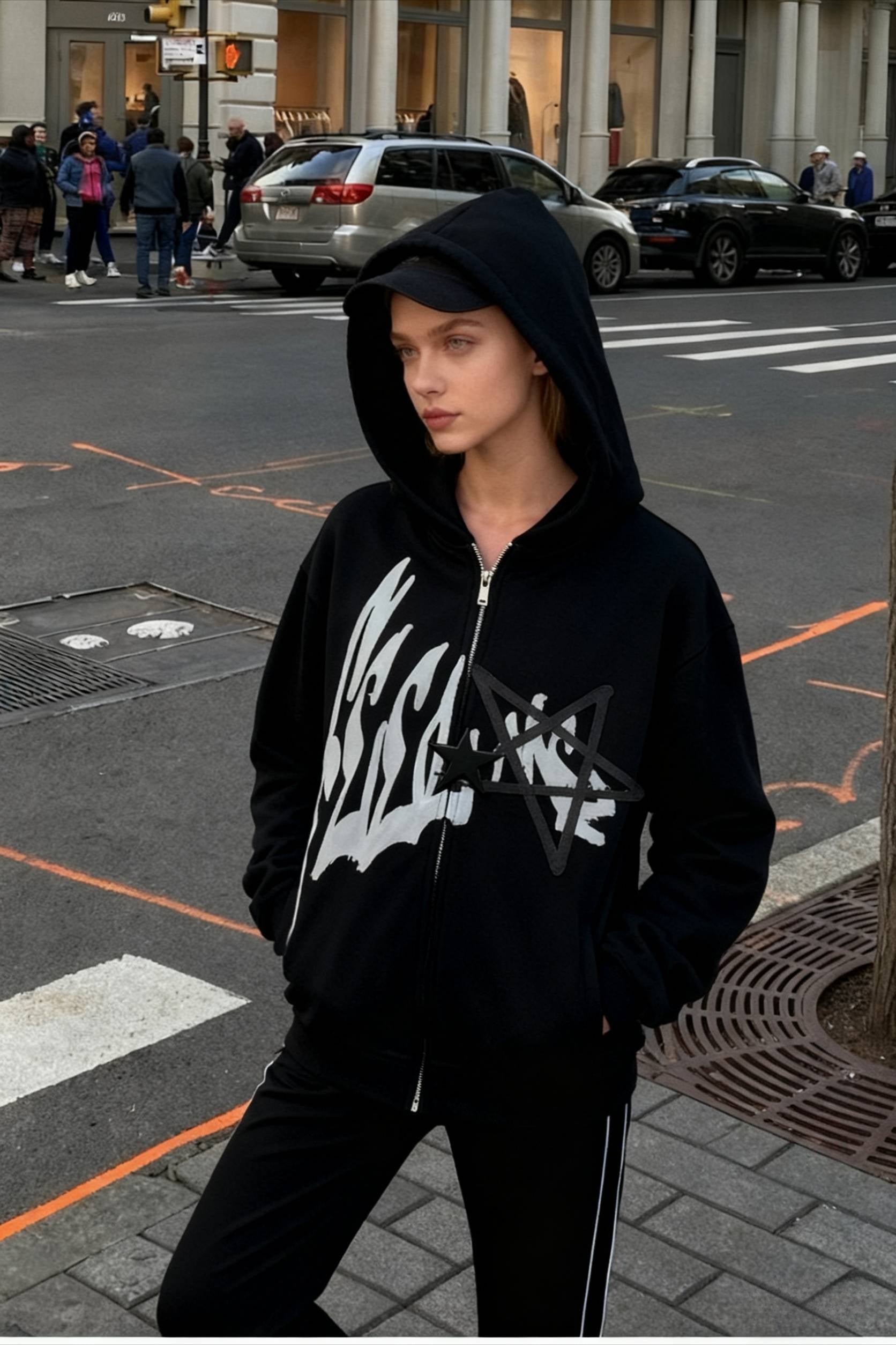 Y2K Retro Letter Hoodie - Fashionpara