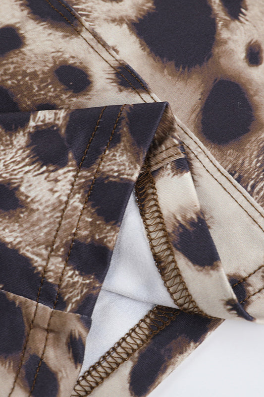 Slim Fit Leopard Streetwear Maxi Dress