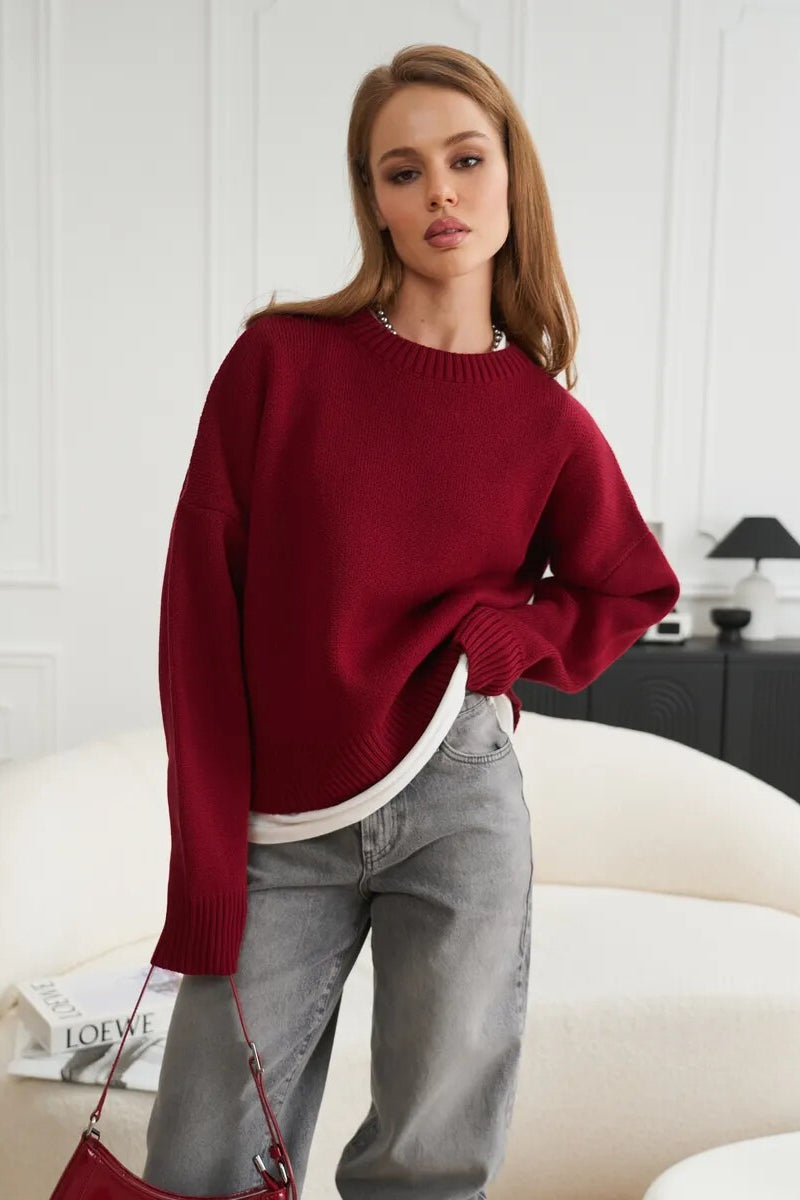 Loose Basic Knit Pullover Sweater 5