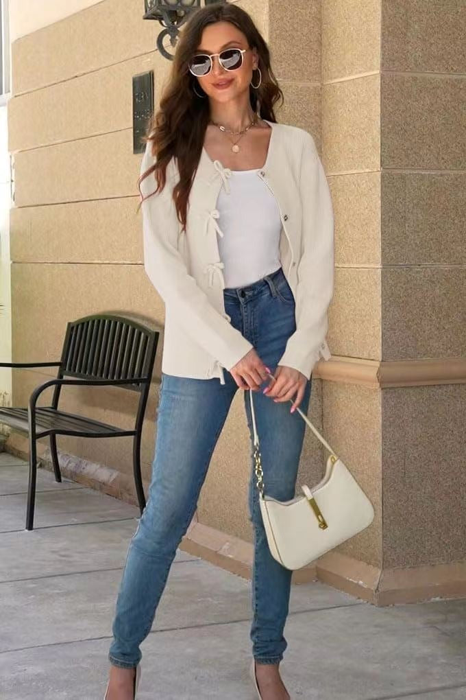 Cozy Knit Long-Sleeve Cardigan for Effortless Style