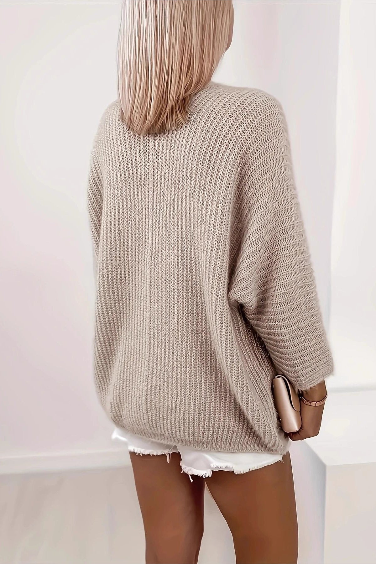 Elegant Puff-Sleeve Knit Cardigan for Stylish Layering