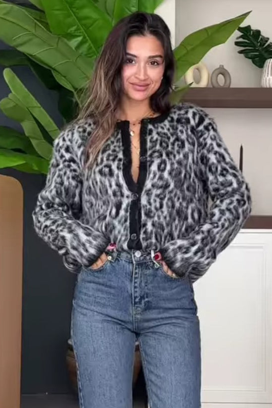 Retro Soft Touch Leopard Cardigan 5