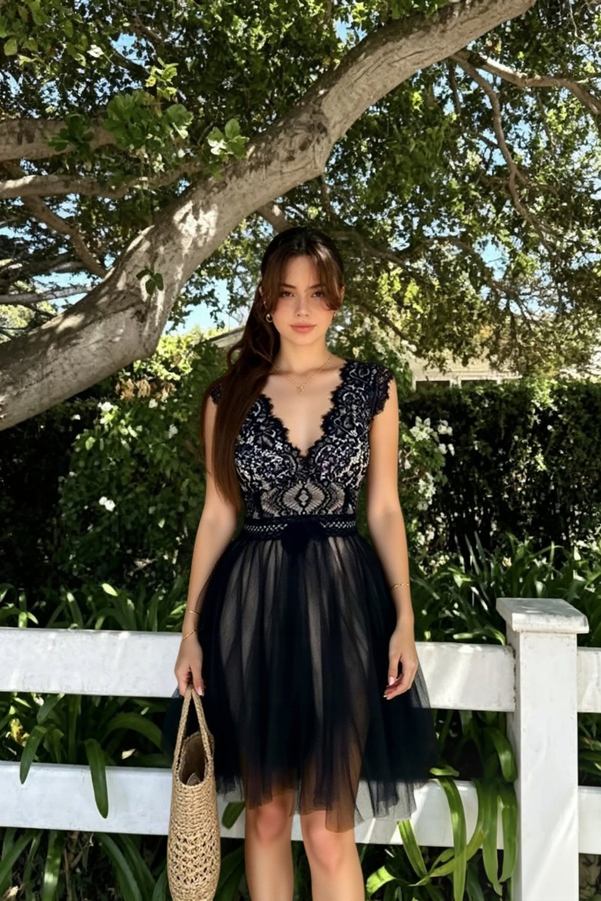 Lace Flutter Sleeve Tiered Tulle Mini Dress 2