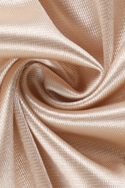 Satin Off Shoulder Ruched High Split Mermaid Maxi Gown - View 8