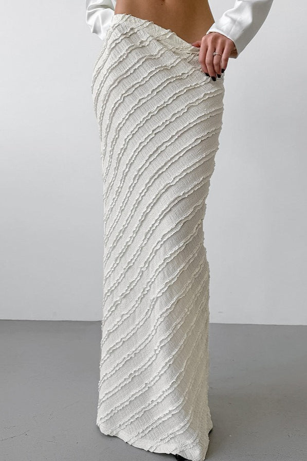 Knit Split Bodycon Maxi Skirt