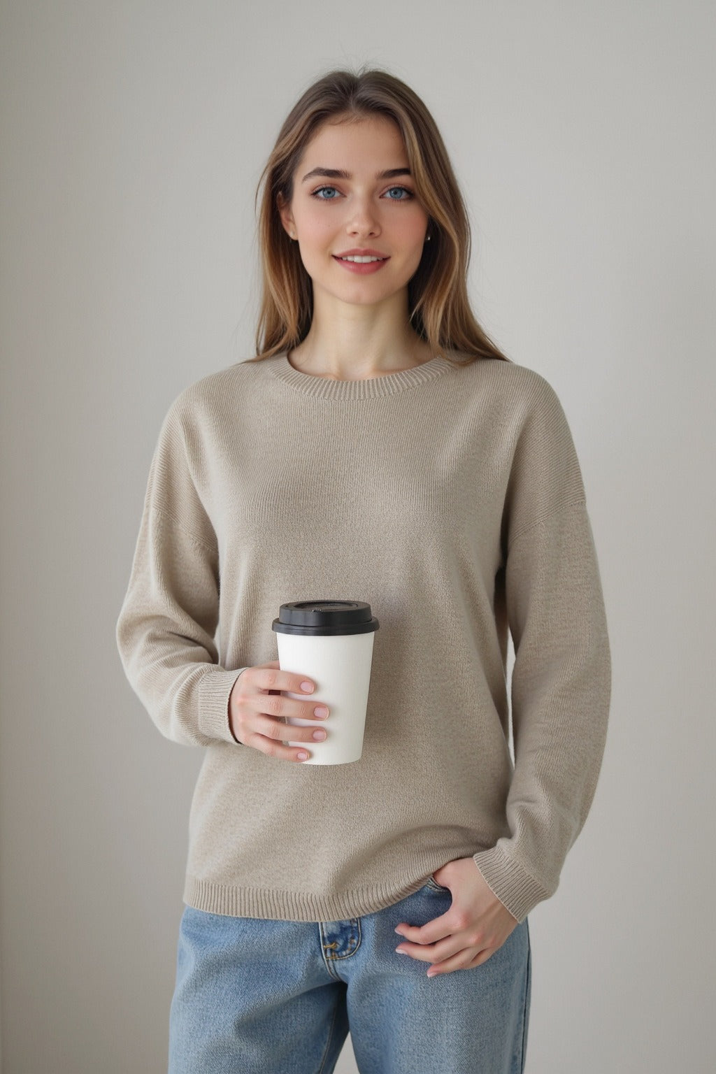 Seamless Knit Wool Pullover Sweater 8
