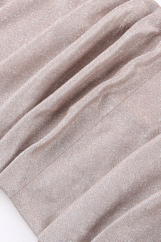 Shimmer Satin Cowl Neck Ruched Mermaid Gown 4