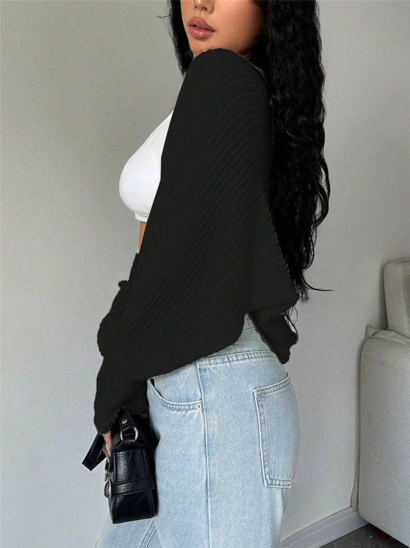 Chic Loose Fit Knit Shrug Cardigan for Effortless Style