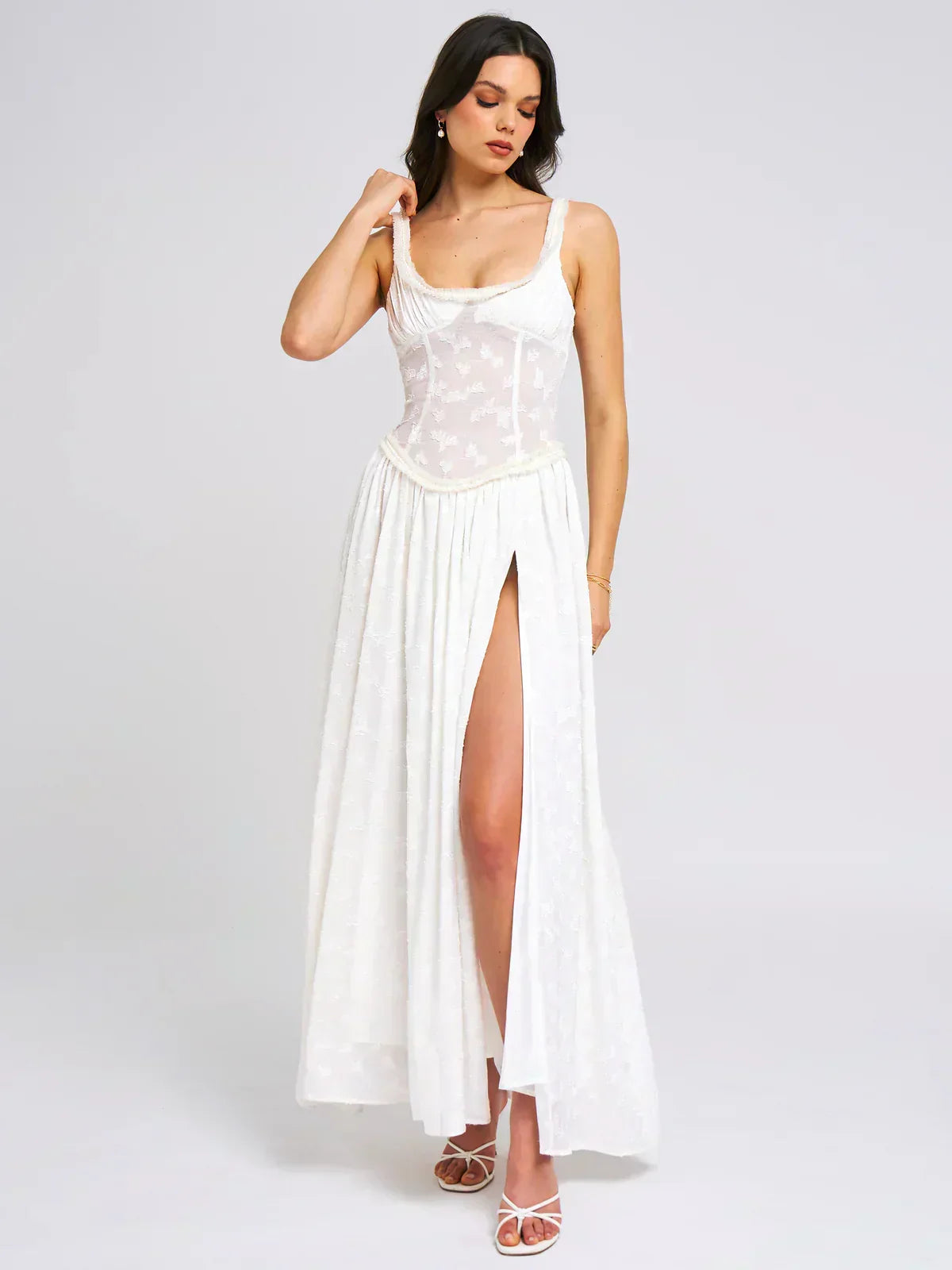 Savannah Meadows Lace Maxi Dress - View 13