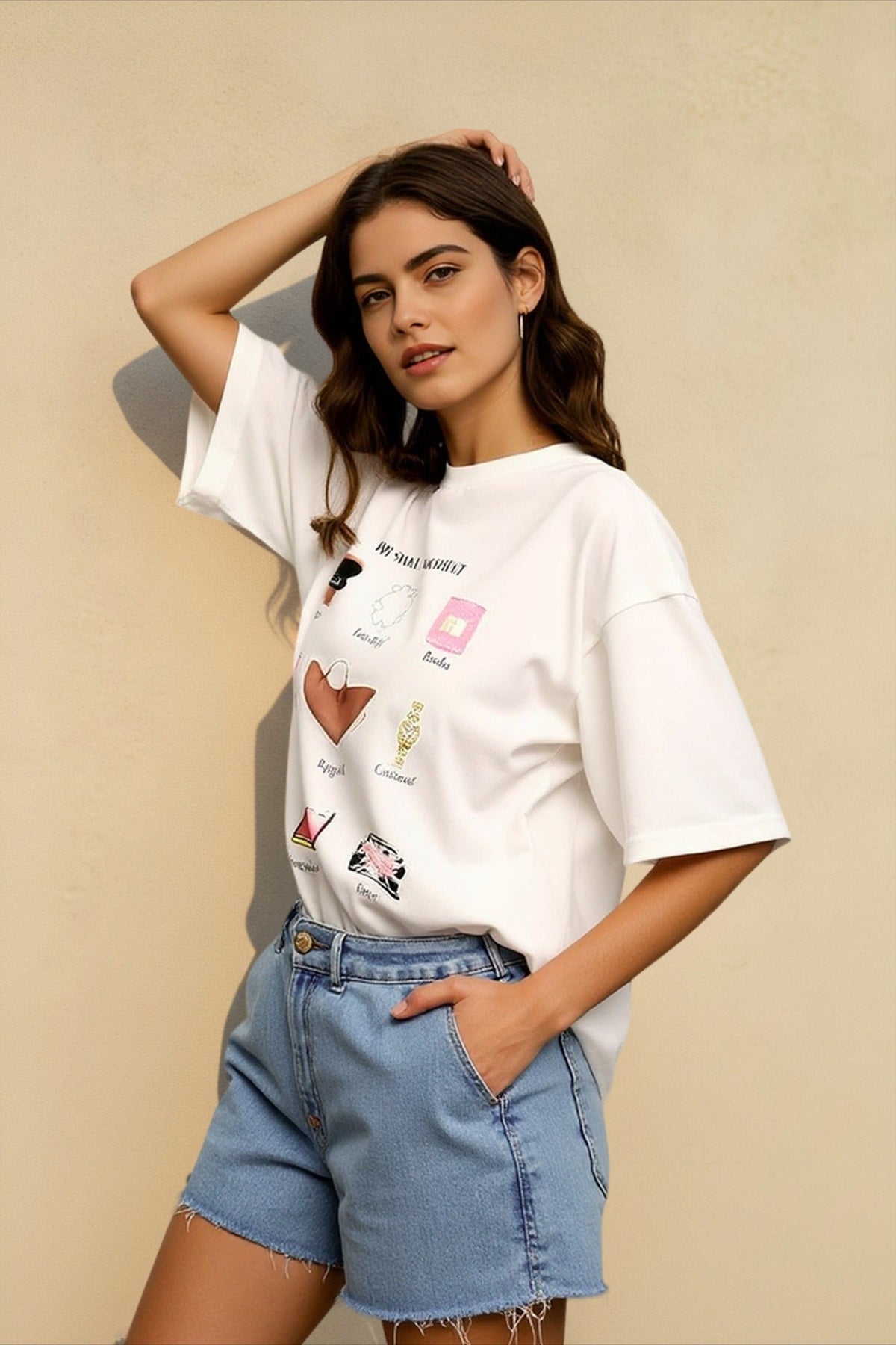 Oversized Cotton Graphic Top