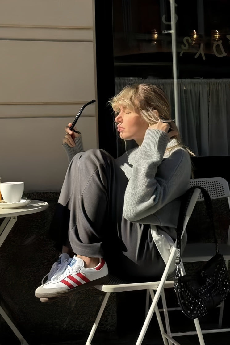 PrincessAce Thickened Cropped Crew Neck Sweater for Chic Style