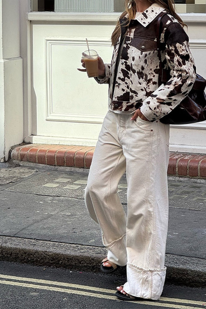 Stylish Casual Printed Overshirt Coat for Effortless Elegance