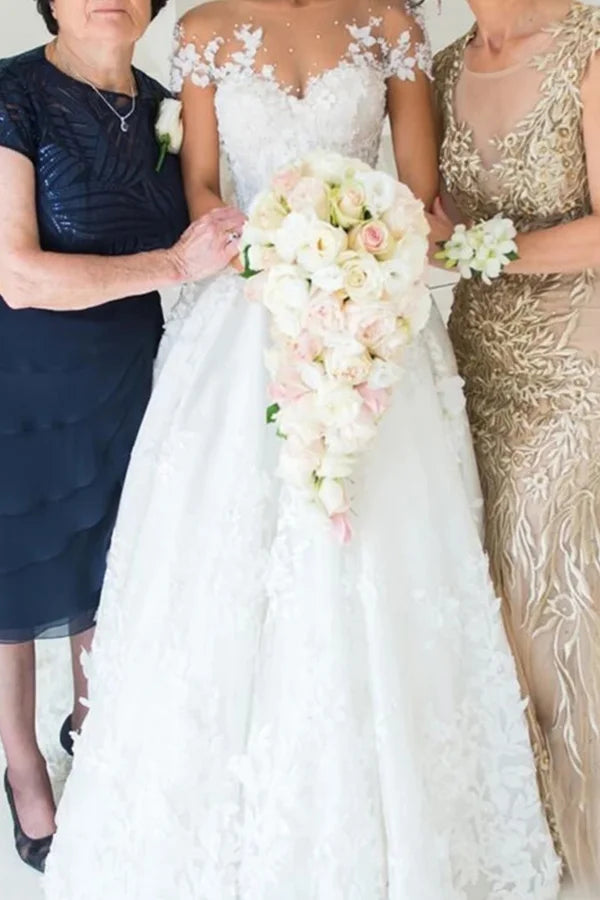 Gorgeous Wedding Dresses Jewel Beading Appliques Wedding Dresses With Tulle