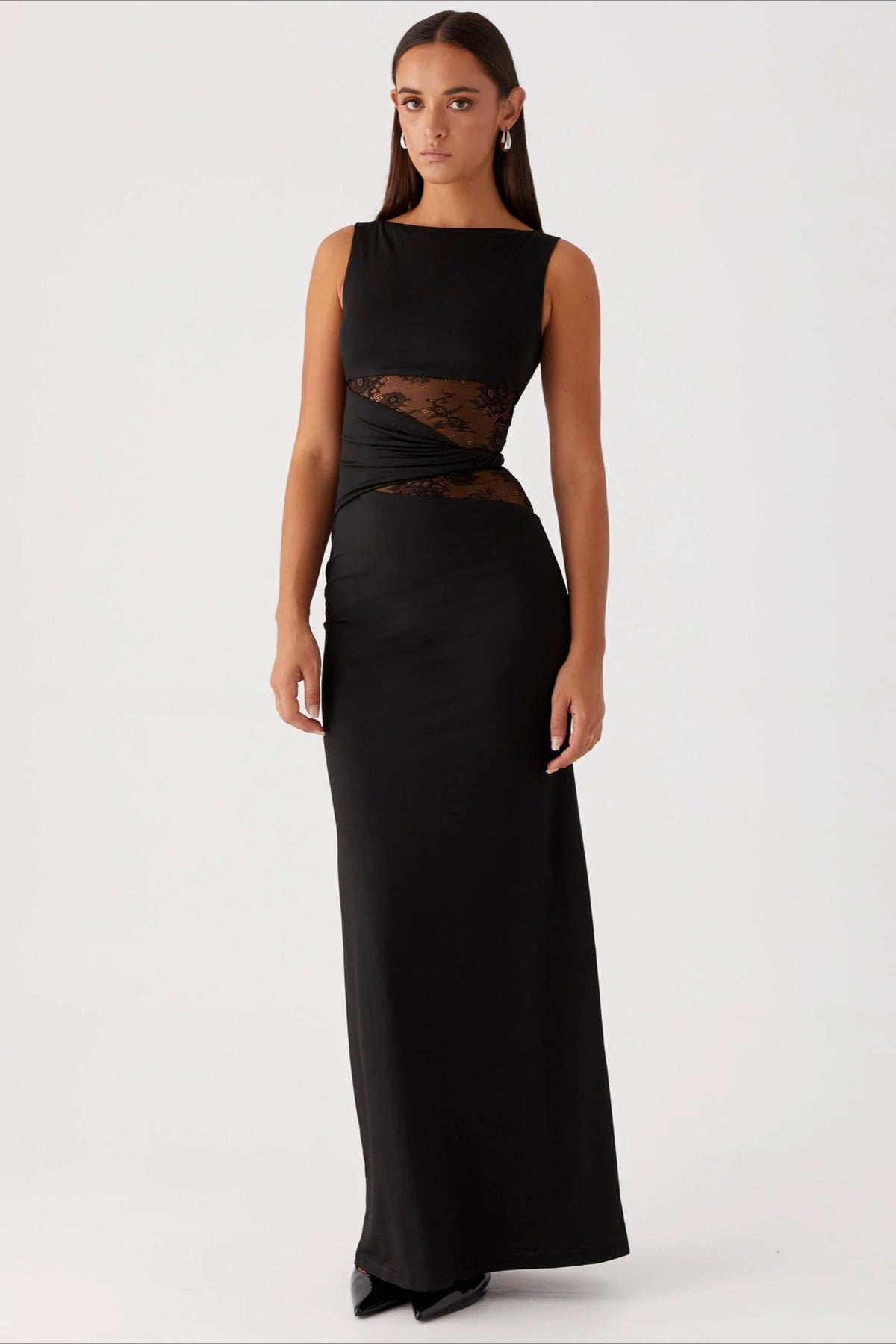 Cut Out Lace Panel Sleeveless Bodycon Mini Dress - View 7