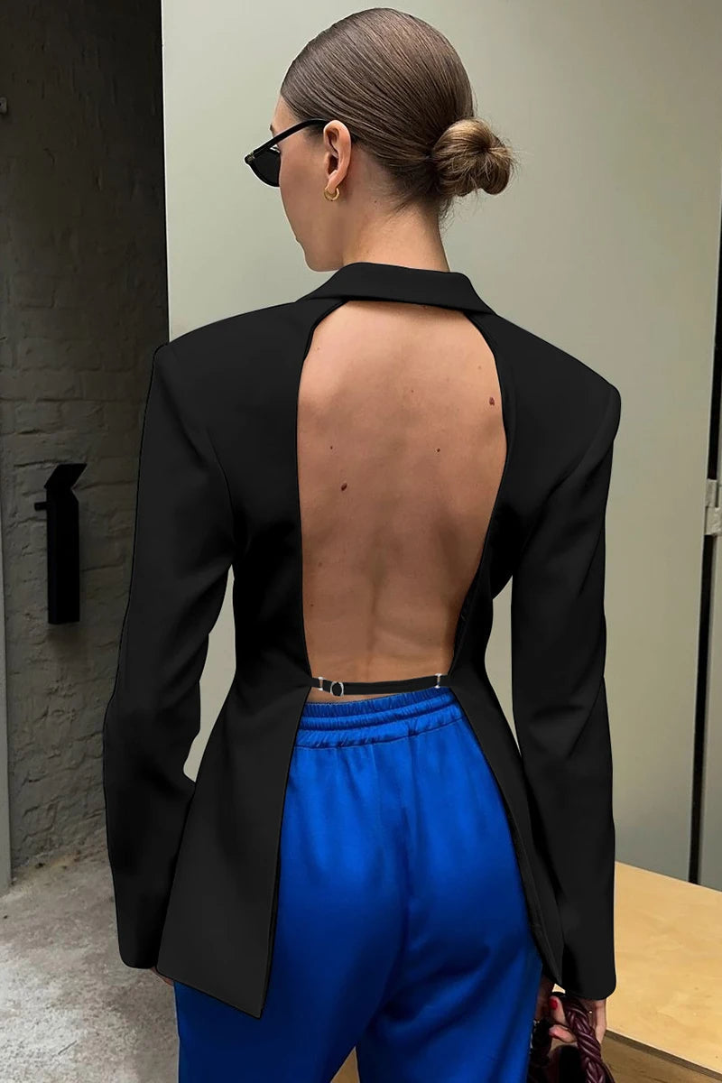 Backless Slim Party Blazer