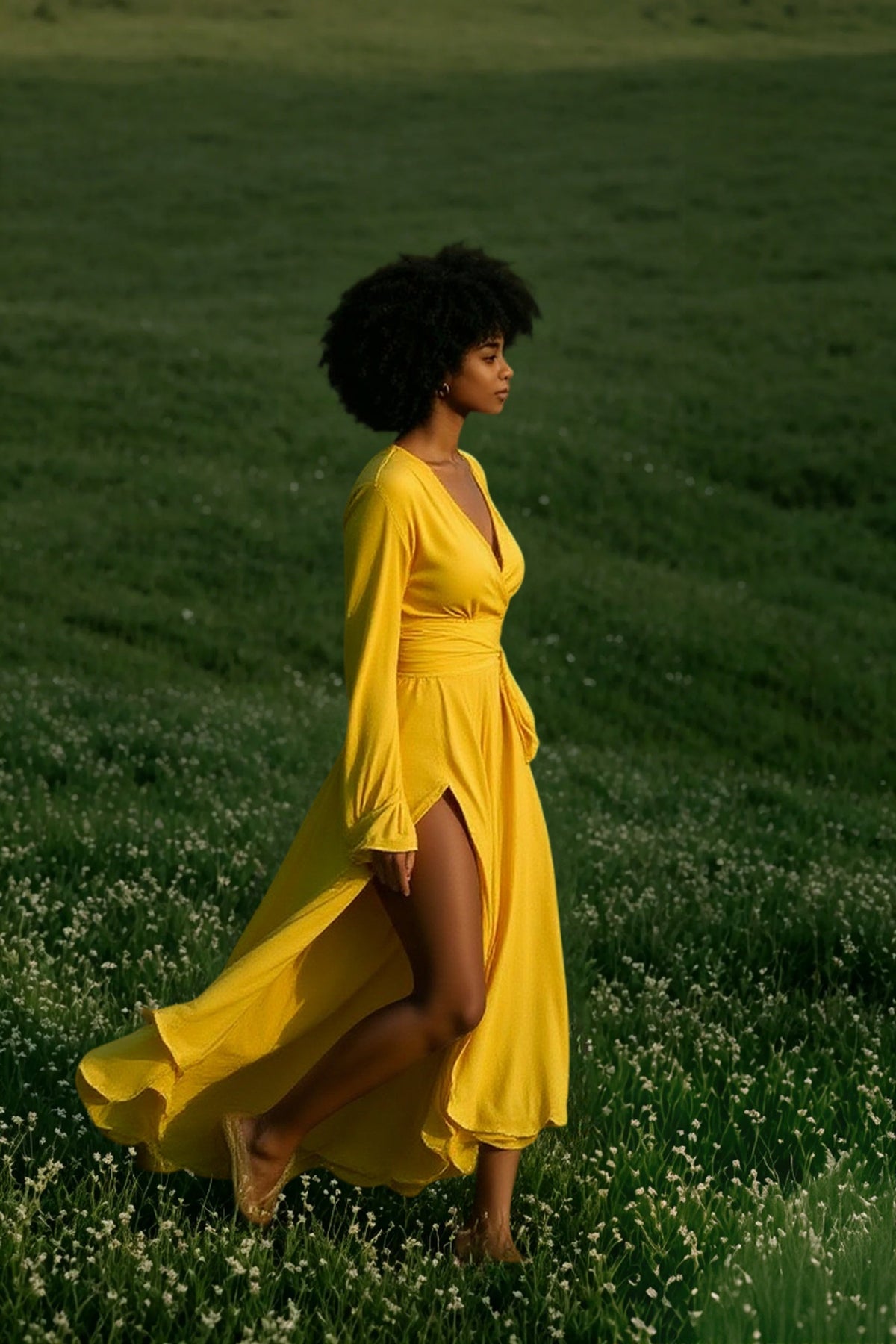 Deep V-Neck Dress