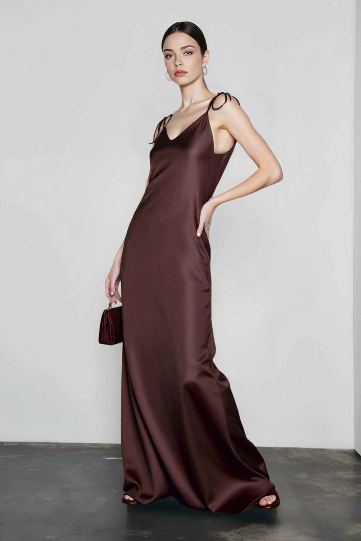 Backless Satin Dress