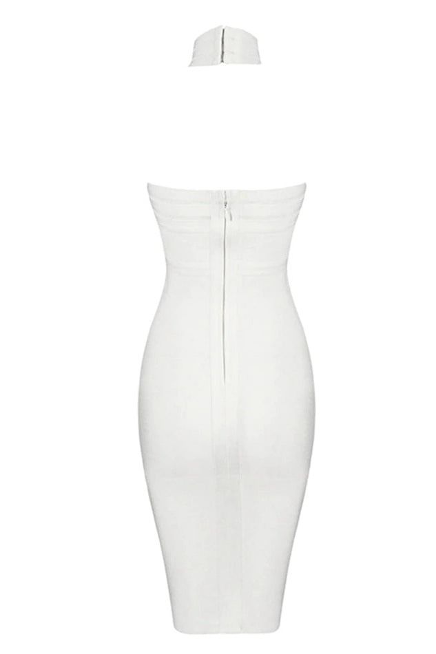 Eden Bandage Dress - Pearl White - Fashionpara