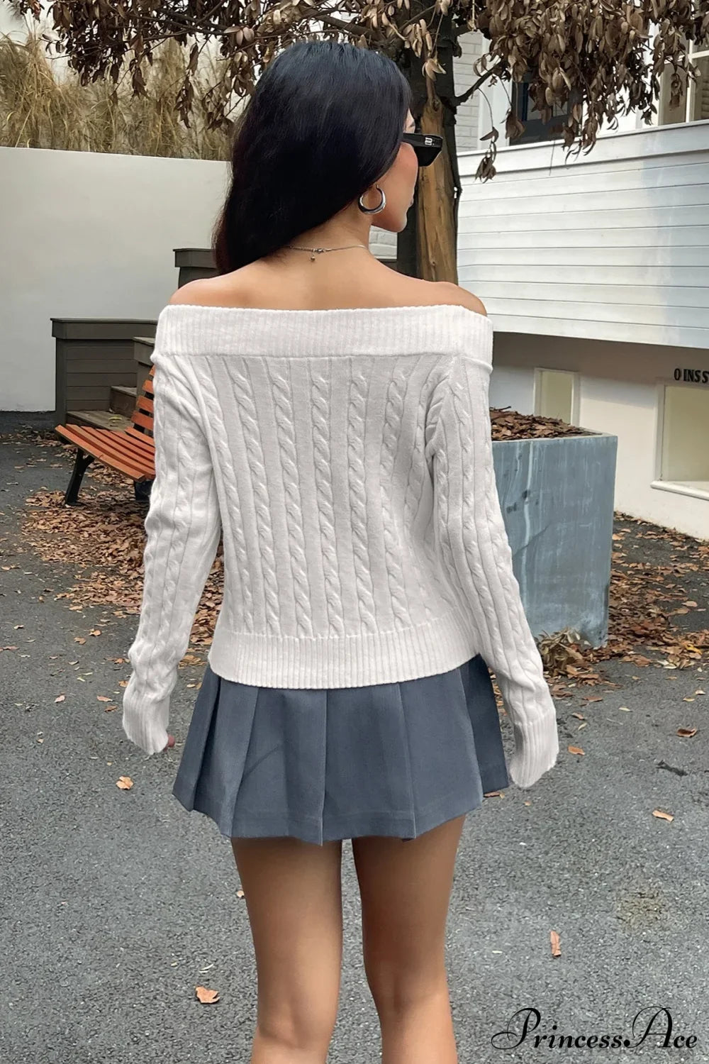 Chic PrincessAce Long-Sleeve Knit Sweater for Effortless Style