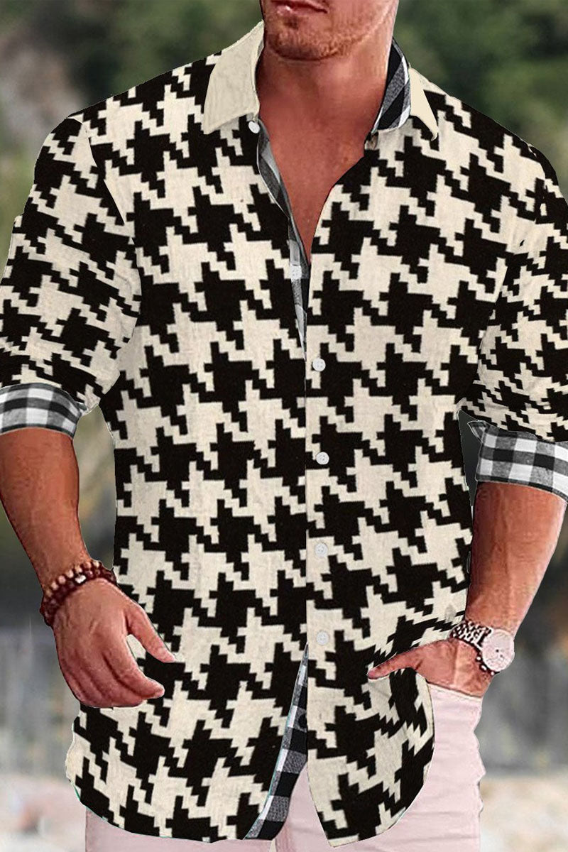 Men's Cotton&Linen Long-Sleeved Fashion Casual Shirt - Fashionpara