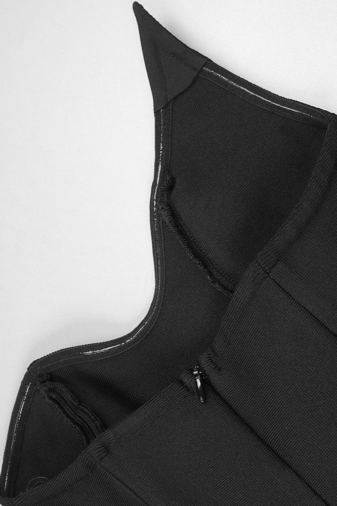 One-Shoulder Sheer Mesh Bodycon Maxi Gown 16