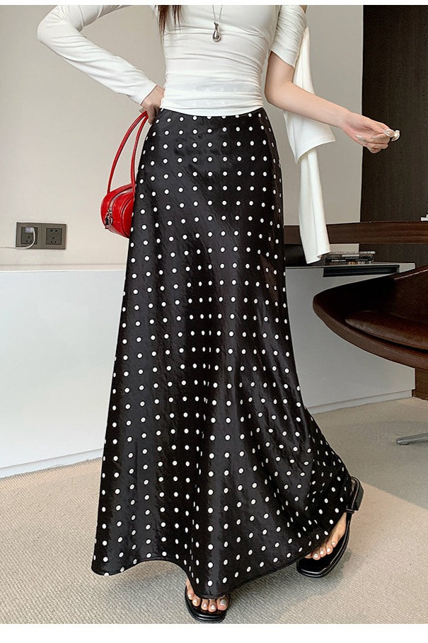French Style Polka Dot Skirt - Fashionpara