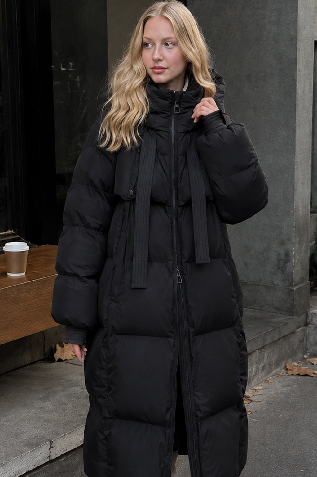 Long Hooded Puffer Jacket 5
