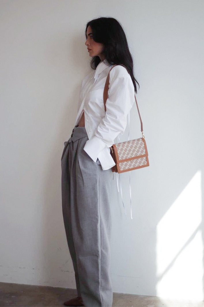 Cutout Back Vintage Blouse
