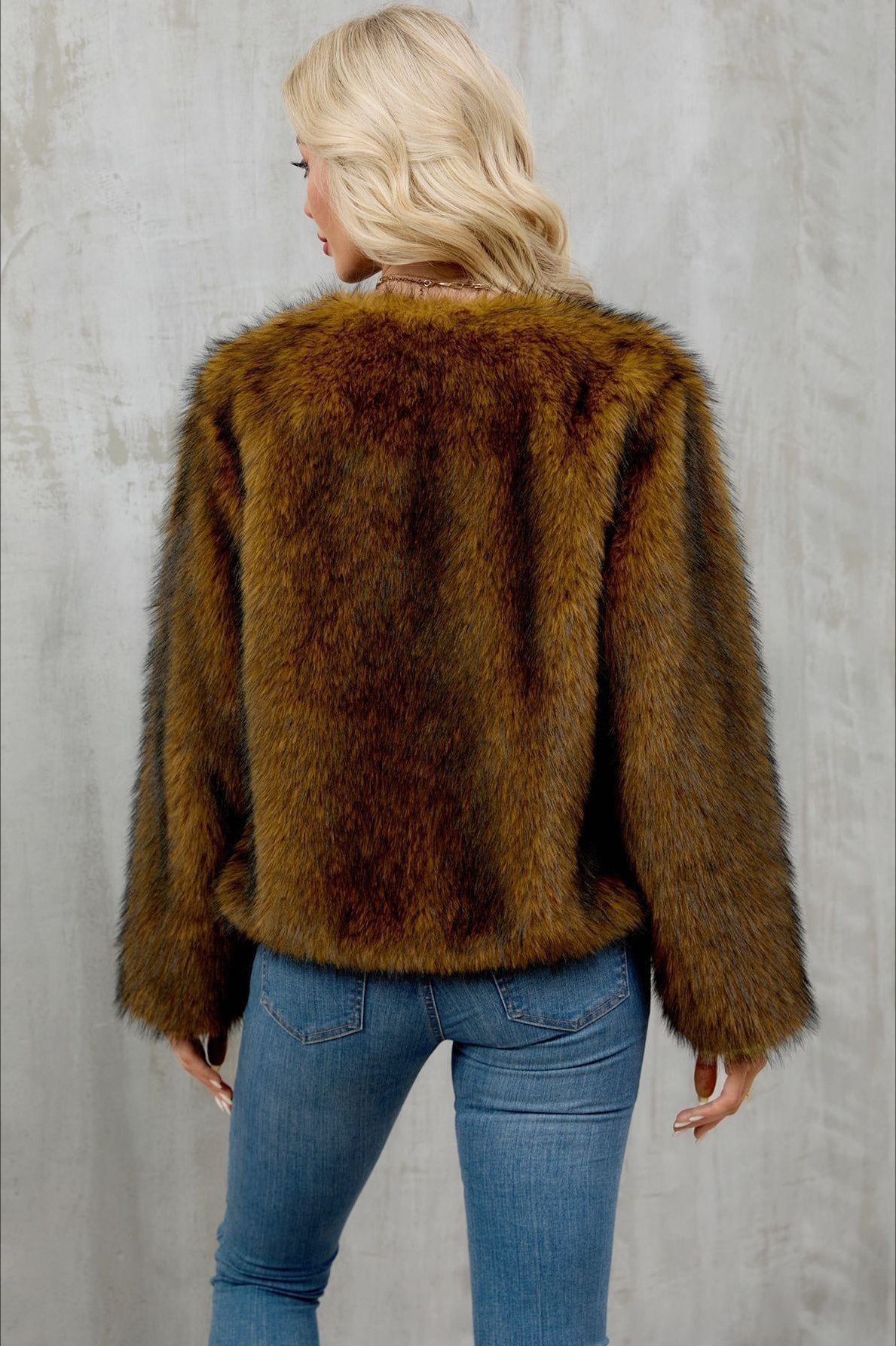 Plush Short Fur Open Cardigan Coat 10