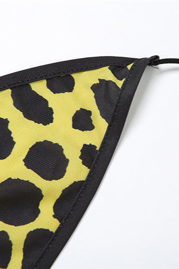 Sexy U Neck Backless Animal Print Maxi Dress