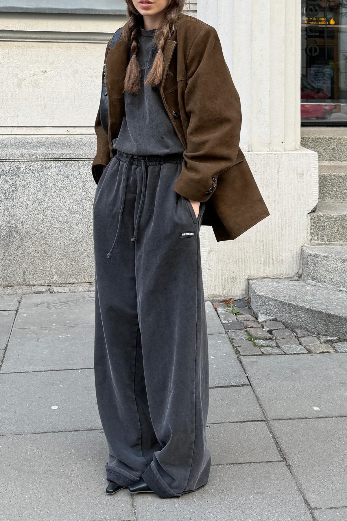 Retro Suede Solid Notch Collar Coat