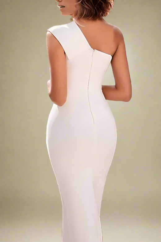 Eile Bodycon Dress - Pearl White - Fashionpara