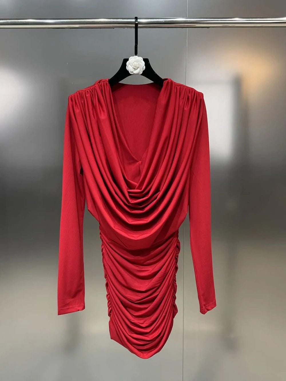 Fold Mini Dress - Fashionpara