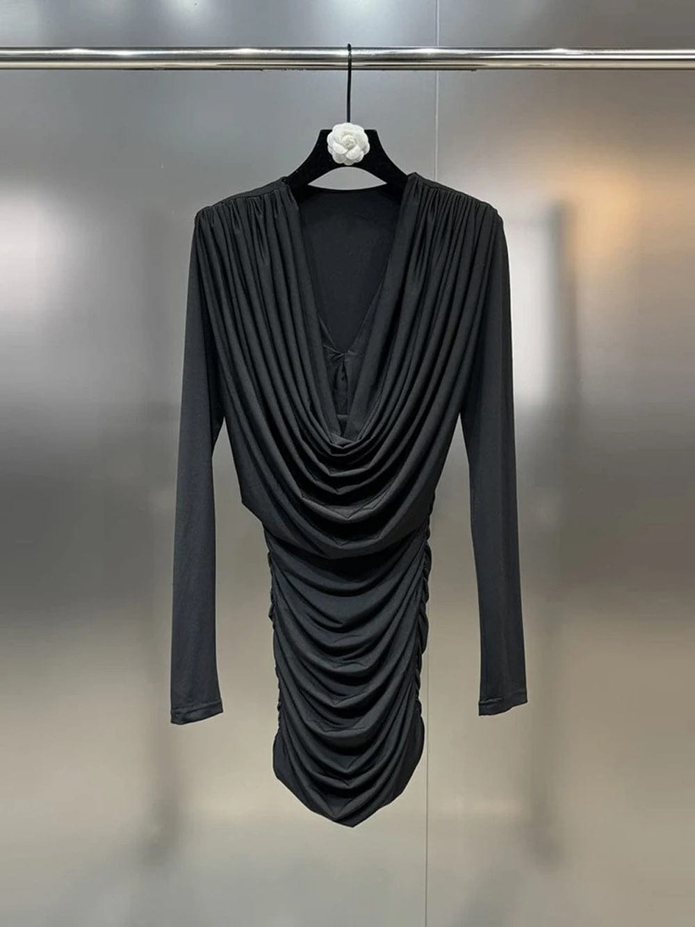 Fold Mini Dress - Fashionpara