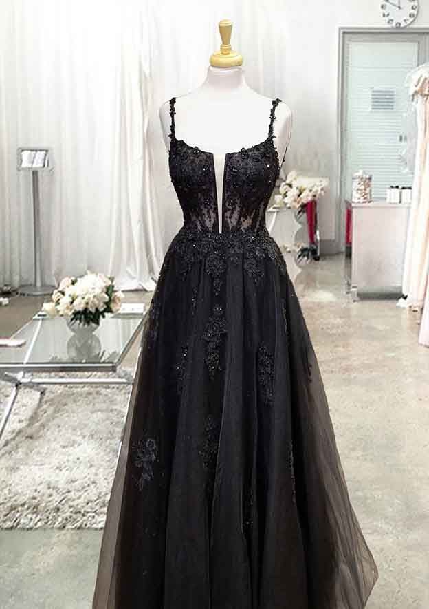 Elegant A-Line Prom Dress/Evening Dress with Glitter Beading Appliqu¨¦ - Fashionpara