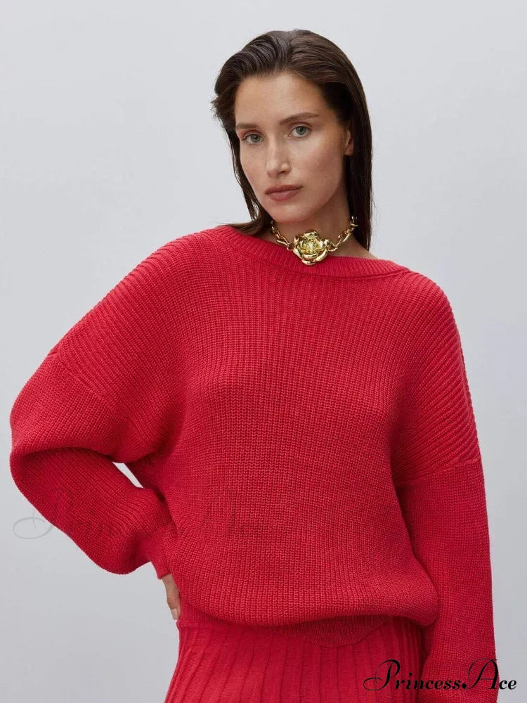 Elegant Backless Sexy Cut Out Long Sleeve Casual Christmas Sweater