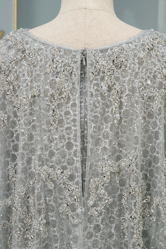 Elegant Jewel Long Sleeves Mermaid Prom Dresses with Appliques Beadings - Fashionpara