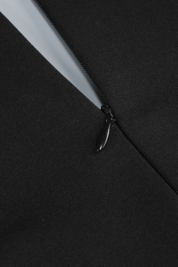 Elegant Pleated Sweetheart Shoulder Pad Bodycon Evening Maxi Dress - Fashionpara